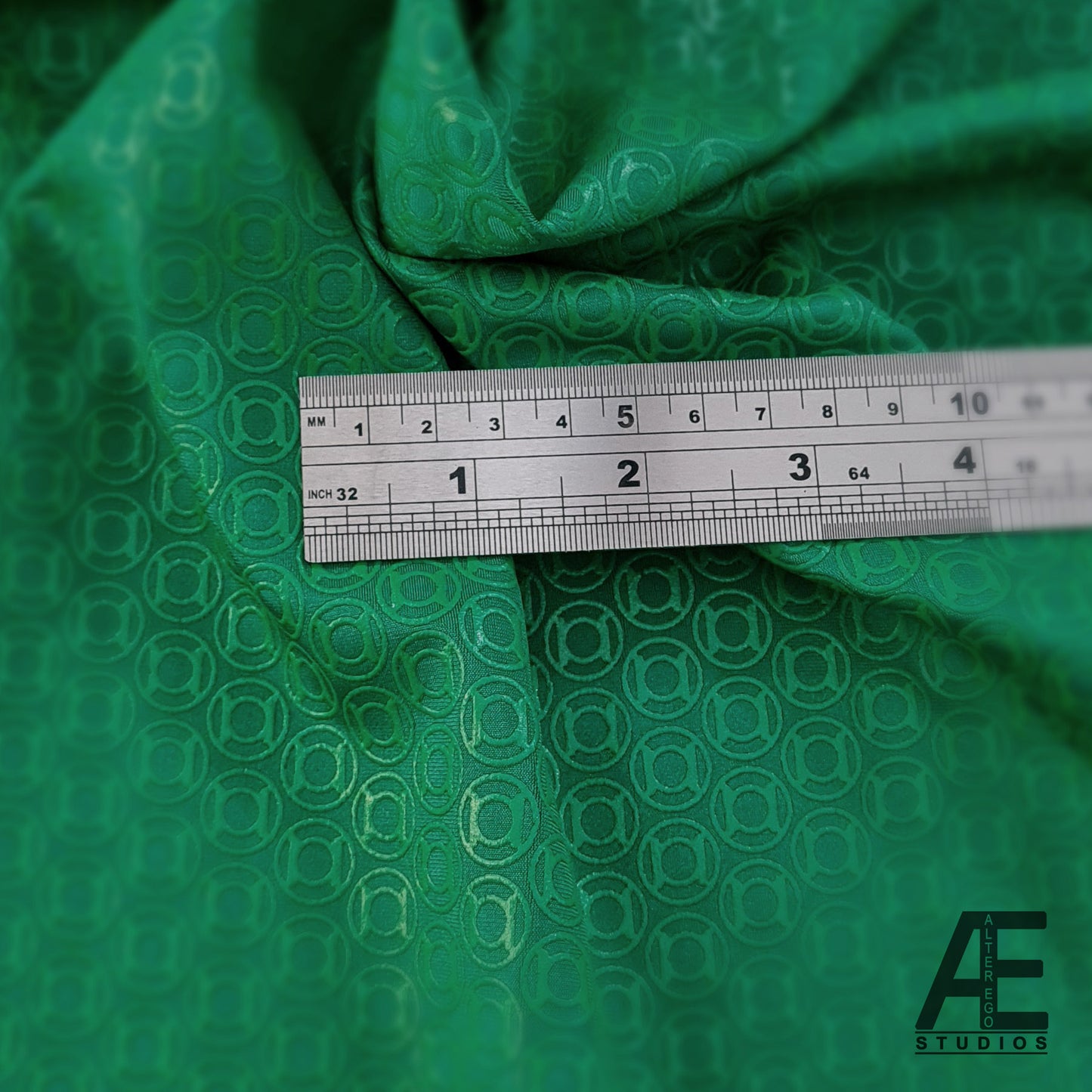Green Light Screen Printed Superhero Fabric