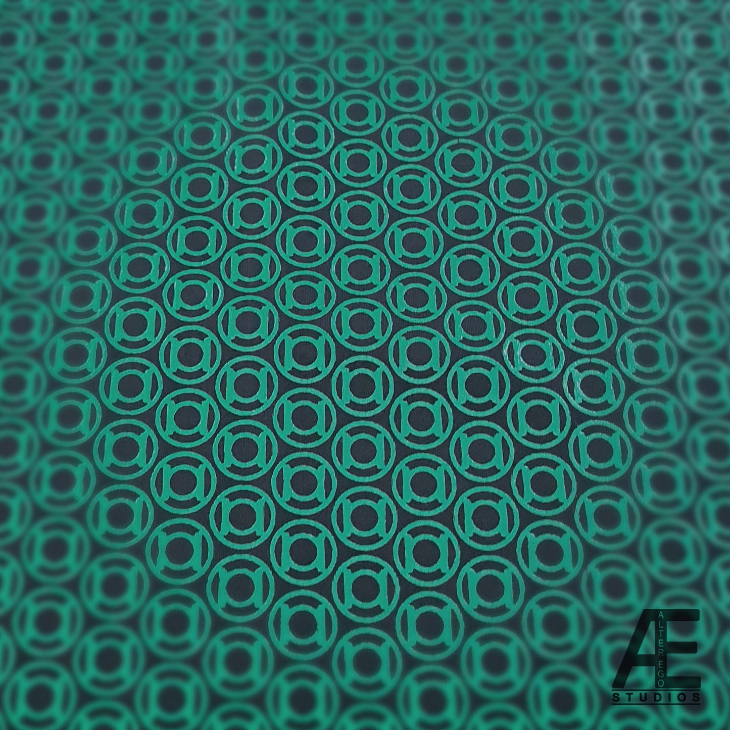 Green Light Screen Printed Superhero Fabric