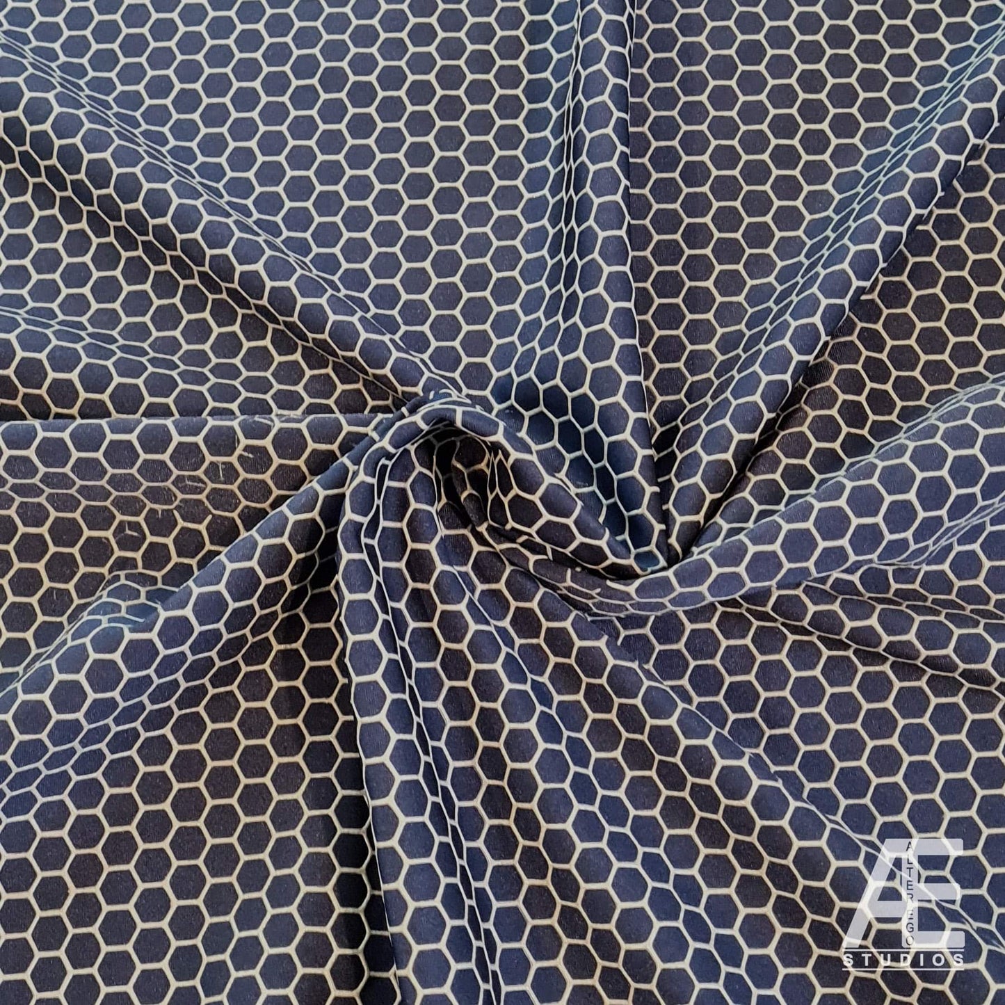 Hex / Honeycomb Screen Printed Superhero Fabric