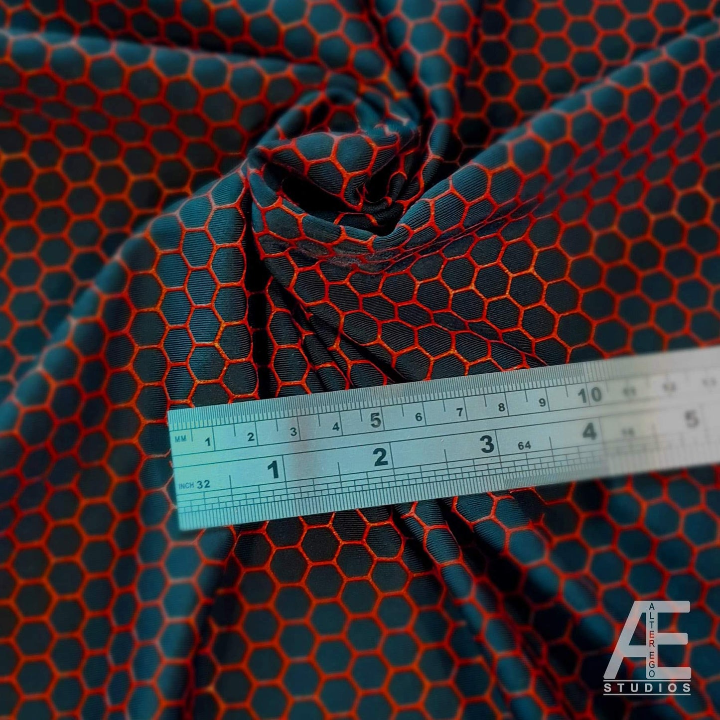 Hex / Honeycomb Screen Printed Superhero Fabric