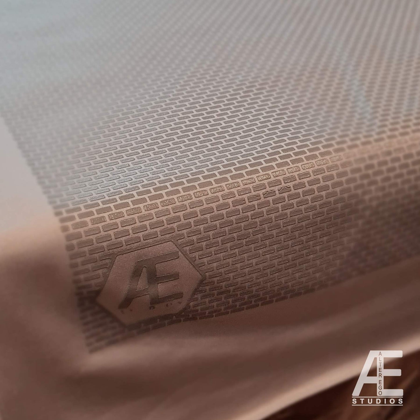 Brick Style Screen Printed Superhero Fabric