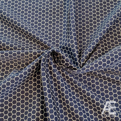 Hex / Honeycomb Screen Printed Superhero Fabric