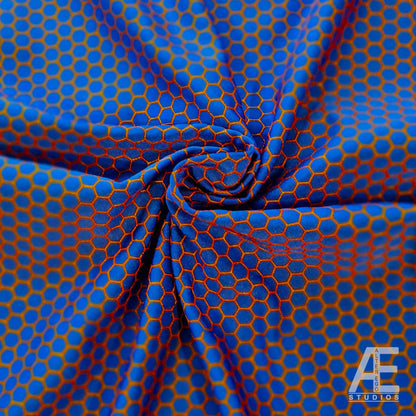 Hex / Honeycomb Screen Printed Superhero Fabric