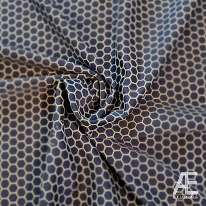 Hex / Honeycomb Screen Printed Superhero Fabric
