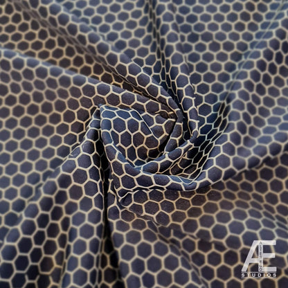 Hex / Honeycomb Screen Printed Superhero Fabric