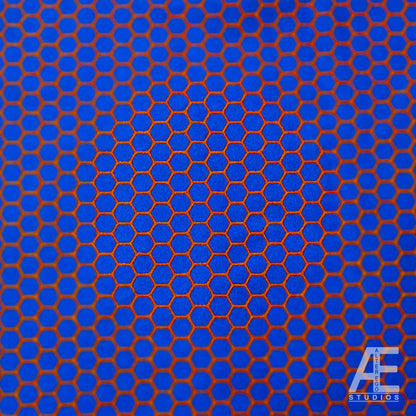 Hex / Honeycomb Screen Printed Superhero Fabric